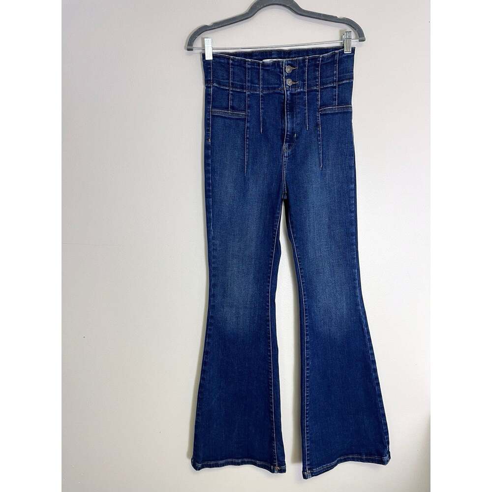 We The Free Jayde High Rise Flare Jeans Dark Wash Size 29